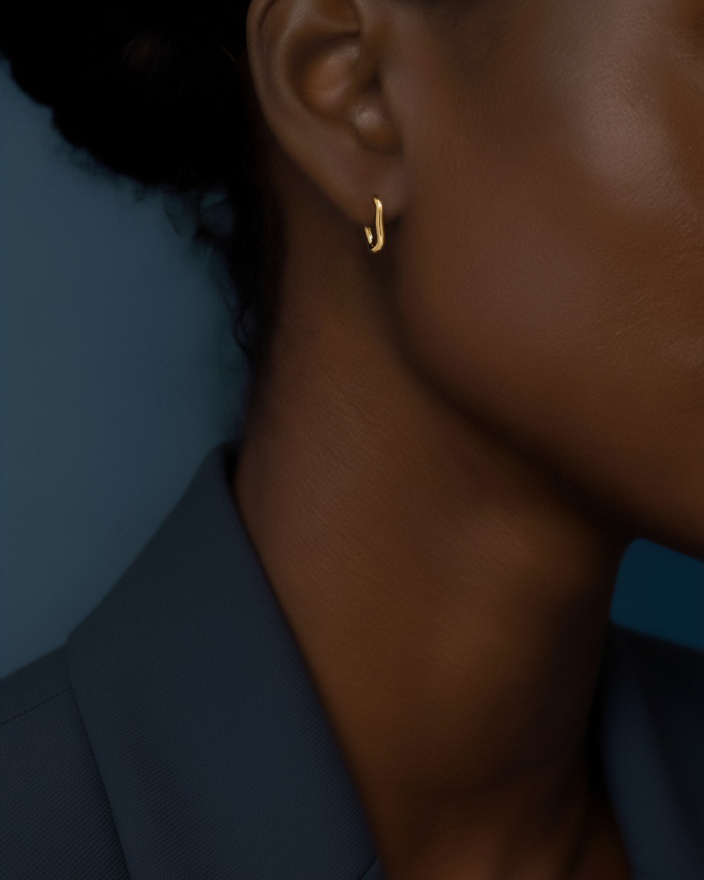 Spaghetti Gold Hoop Small