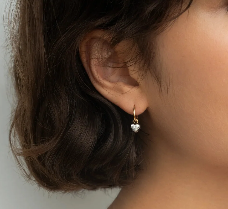 Heart Diamond Earrings