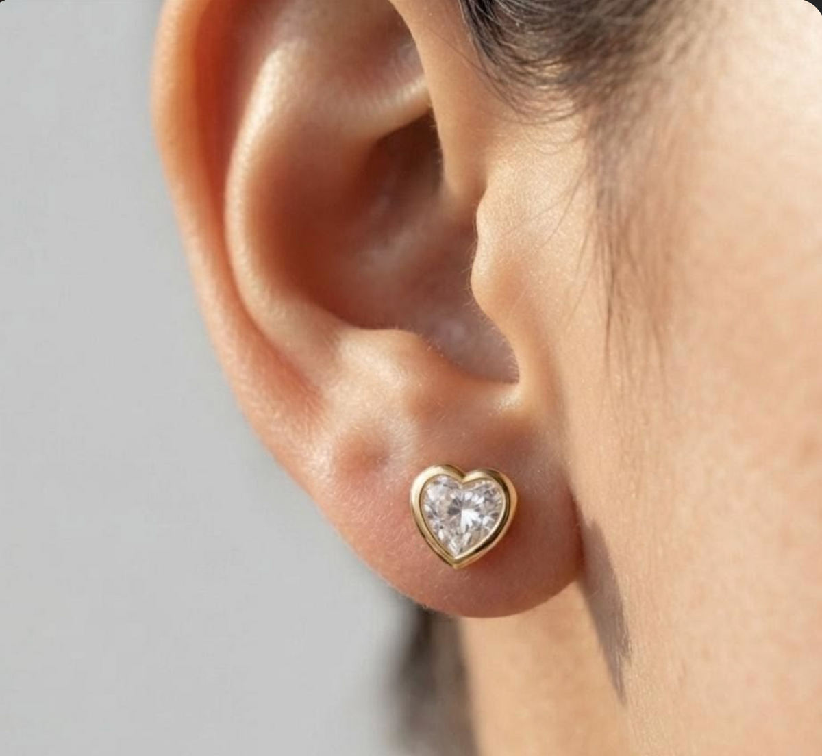 Heart Bezet Set Studs - Arter Jewelry