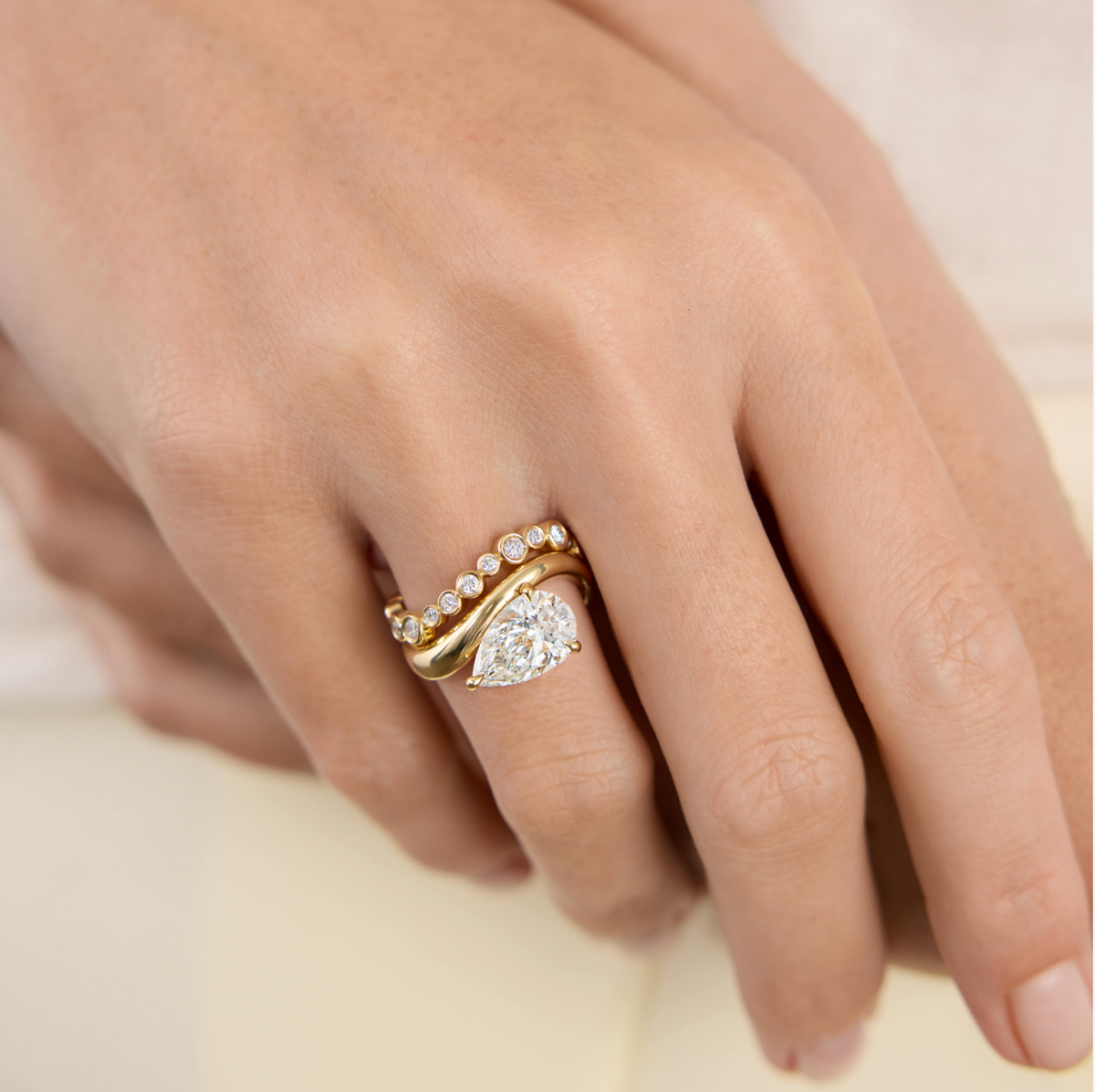Rosa Pear Ring - Arter Jewelry