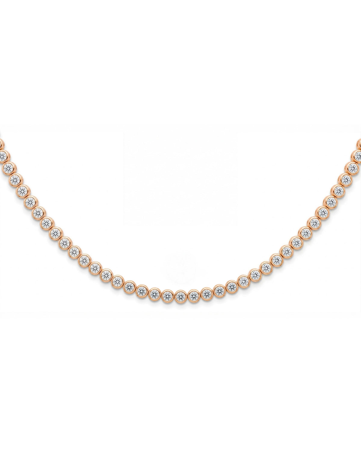 Tennis Bezel Necklace - 0.15ct