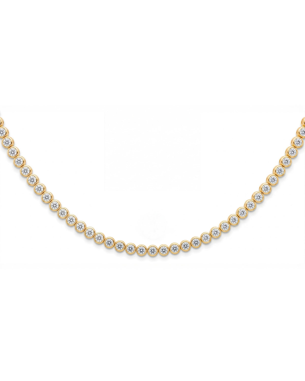 Tennis Bezel Necklace - 0.15ct