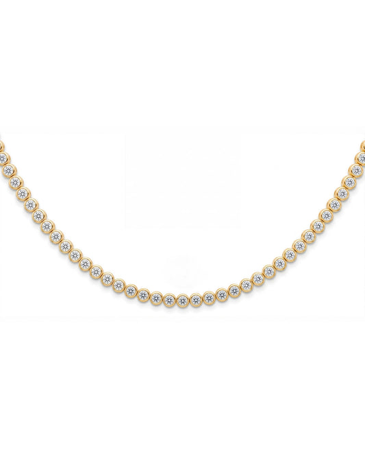 Tennis Bezel Necklace - 0.15ct
