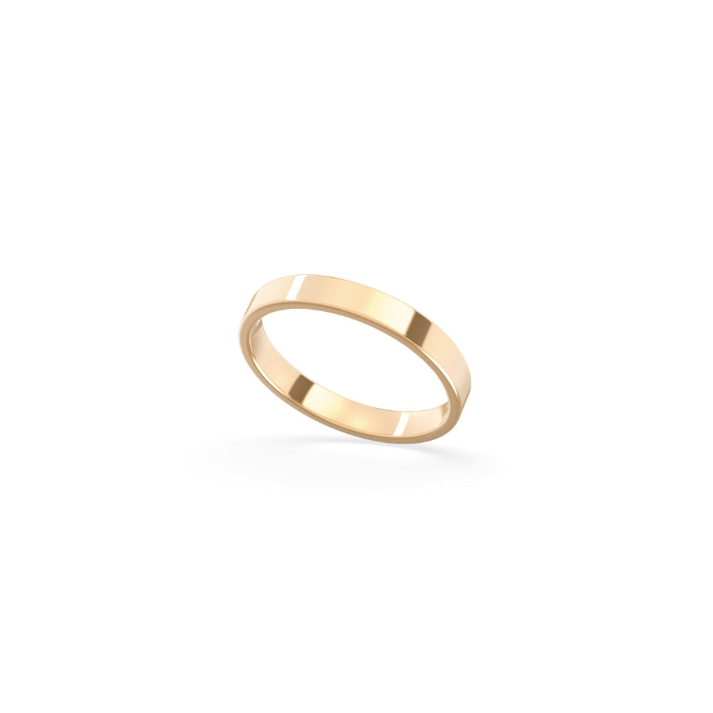 mens 3mm flat - Arter Jewelry