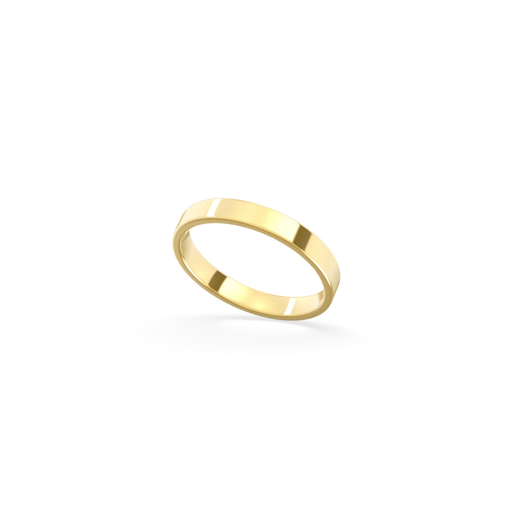 mens 3mm flat - Arter Jewelry