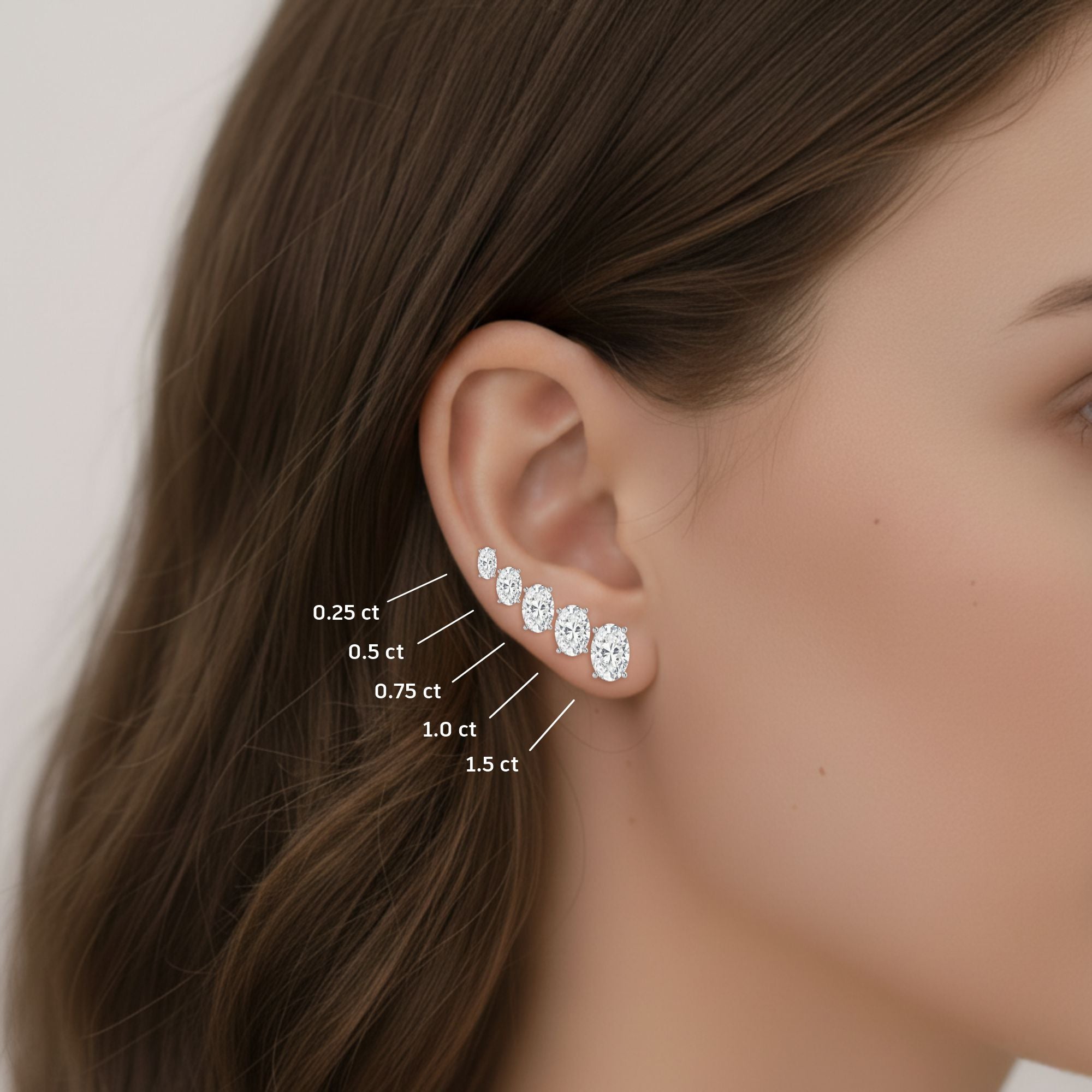Oval Cut Studs - Arter Jewelry