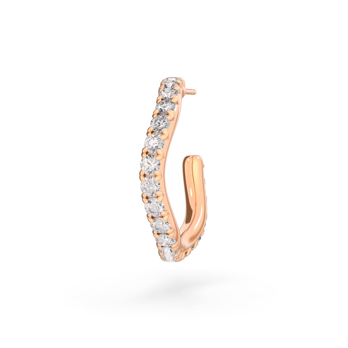 Spaghetti Diamond Hoop Small - Arter Jewelry