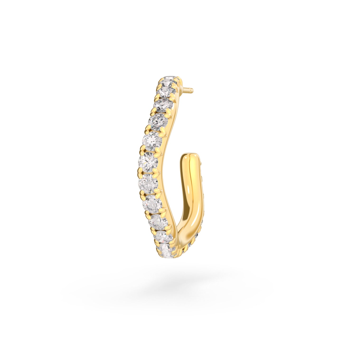 Spaghetti Diamond Hoop Small - Arter Jewelry