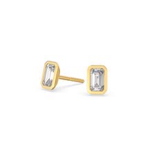 Load image into Gallery viewer, Emerald Cut Studs
