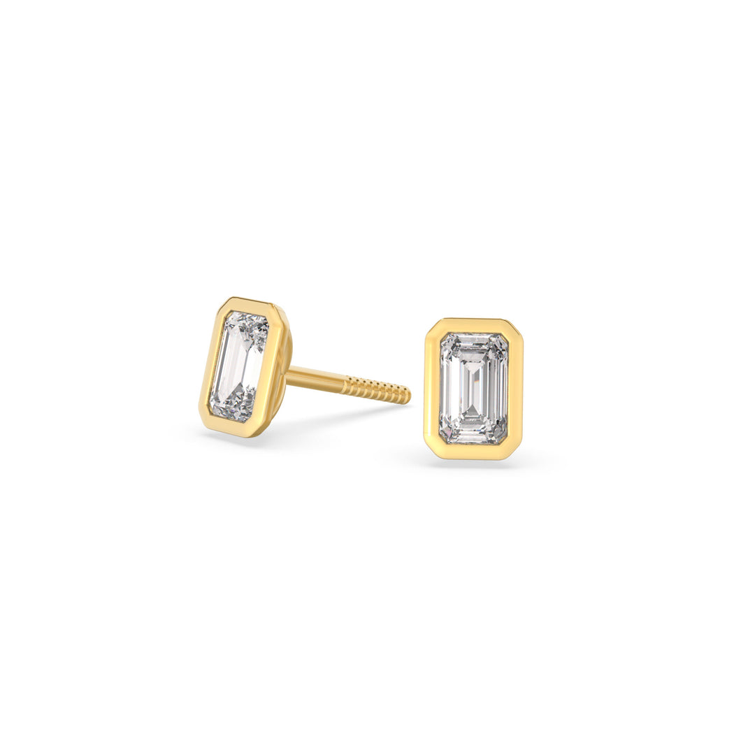Emerald Cut Studs